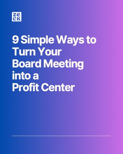 9 Simple Ways to Turn Your Board Meeting into a Profit Center cover