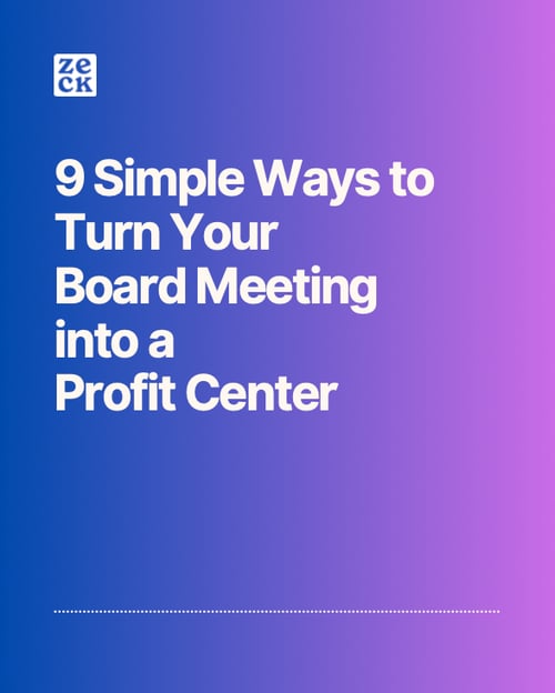 9 Simple Ways to Turn Your Board Meeting into a Profit Center cover 9 Simple Ways to Turn Your Board Meeting into a Profit Center cover