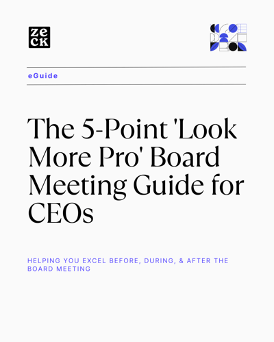 The 5-Point Look More Pro Board Meeting Guide for CEOs cover