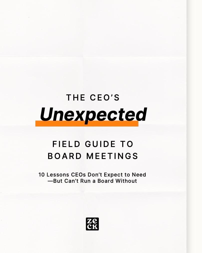 The CEOs Unexpected Field Guide to Board Meetings Cover-1