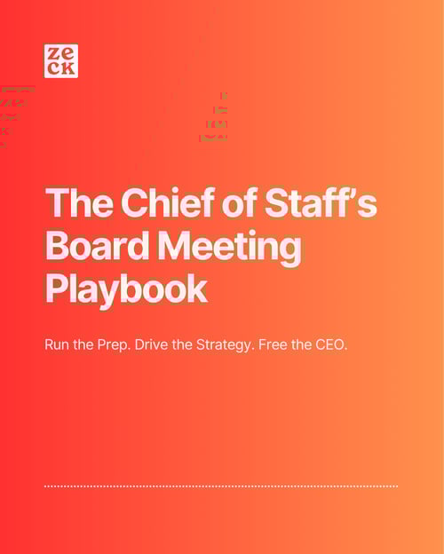 The Chief of Staff’s Board Meeting Playbook