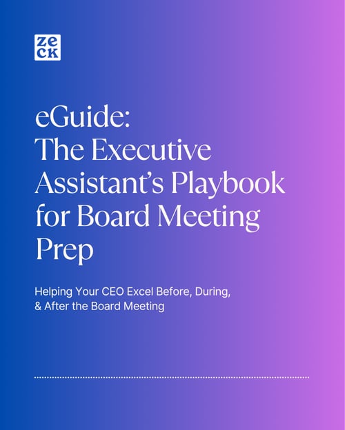The Executive Assistant’s Playbook for Board Meeting Prep Cover